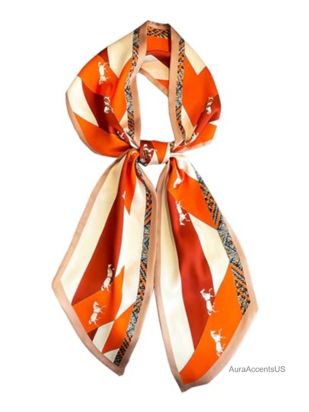 Silky Satin Long Thin Head Scarf Neck Hair Wrap Bag Accessory